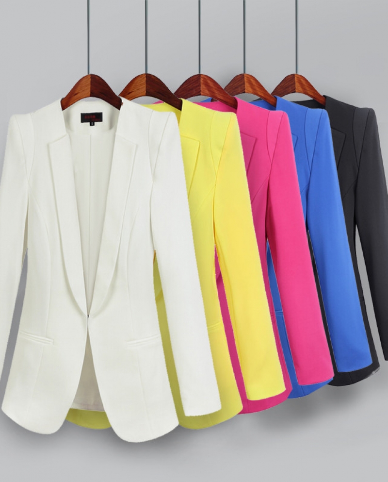   Blazer Suit Jacket Women Autumn Spring New Long Sleeve Notched Collar Work Blazers Suit 3xl 4xl 5xl Plus Size R654  Bl