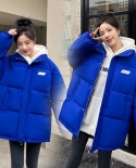 2022 New Women Winter Jacket Parkas Female Long Sleeves Thicke Cotton Padded Parka Student Coat Snow Jackets Overcoat Ou