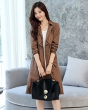  Autumn New Womens Trench Coat Fashion Thin Loose Windbreaker Long Coats Female Vintage Casual Outerwear Plus Size 3xl 