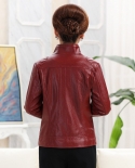  New Fashion Women Spring Autumn Soft Faux Leather Jackets Lady Motorcyle Female Zippers Coats Red Wine Outerwear Top R6