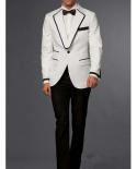 White 2 Pieces One Button Men Suit Latest Coat Pant Design 2017costume Made Fashion Formal Wedding Business Terno Mascul