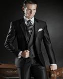 2022 Formal Business Notch Lapel Champagne Mens 3 Pieces Suit Latest Silm Fit Tuxedo Groomsmen For Wedding jacketvest