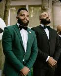 Green Men Suit Custom Made Smoking Masculino Men Wedding Suits 2022 Costume Homme Men Suits Terno Slim Fit Best Man Tuxe