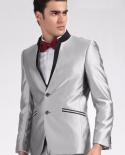 Men Wedding Suits Hot Pink Suit For Man Best Man Groom Tuxedos  Slim Fit Shawl Lapel Prom Party Dress Jacket Pants 2 Pcs