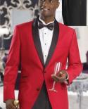 Men Wedding Suits Hot Pink Suit For Man Best Man Groom Tuxedos  Slim Fit Shawl Lapel Prom Party Dress Jacket Pants 2 Pcs
