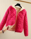  Winter Women Jacket Thick Warm Short Coat Hooded Fashion Causal Cotton Padded Parkas Female Outwear Basic Tops R1124par