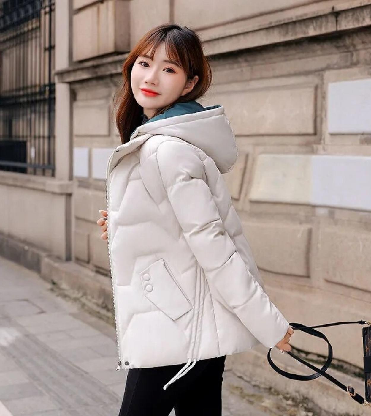 Winter Jacket 2022 New Womens Parkas Hooded Snow Wear Coats Cotton Padded Jacket Casual Thick Ladies Female Parka Outwe