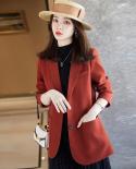 Business Women Blazer New 2022 Autumn Long Sleeve Female Notched Collar Office Ladies Suits Coat Casual Lady Jacket Oute