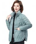 Women Short Jacket Stand Zipper Parkas  Winter Jacket Coat Fashion Solid Warm Casual Cotton Padded Parka Female Coatpark