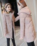  New Winter Jacket Women Hooded Coat Causal Long Thick Warm Parkas Zipper Down Cotton Padded Jacket Female Outerwear R11