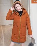  New Winter Jacket Women Hooded Coat Causal Long Thick Warm Parkas Zipper Down Cotton Padded Jacket Female Outerwear R11