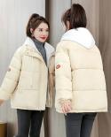 2022 New Winter Jacket Short Parka Women Jacket Hooded Loose Coats Female Cotton Pdded Parkas Warm Thick Snow Wear Outwe