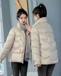 2022 New Winter Jacket Women Cotton Padded Thick Warm Parkas Solid Jacket Female Windproof Casual  Loose Basic Coat Oute