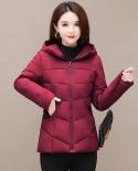 2022 New Women Winter Jacket Parkas Hooded Short Coats Female Parka Warm Thicken Jacket  Loose Cotton Padded Outwear