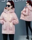 2022 New Women Parkas Winter Jacket Glossy Hooded Warm Coat Slim Cotton Padded Basic Coat Jacket Female Casual Outwear F