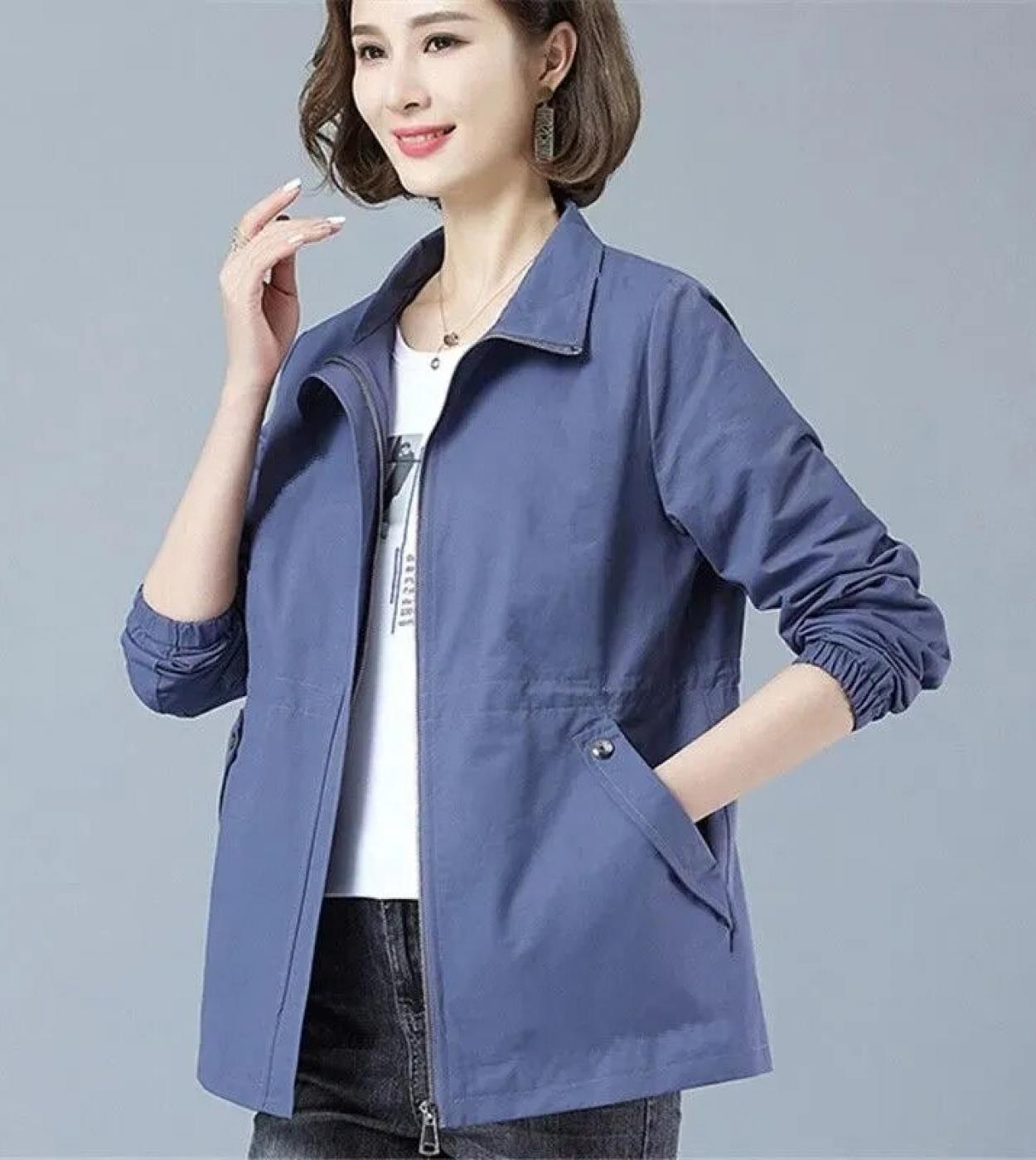 2022 New Autumn Women Jacket Long Sleeves Casual Windbreaker Female  Jackets Fashion Loose Basic Coat Outwear 4xl A 182