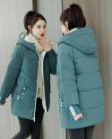  New Winter Jacket Parkas Hooded Women Coat Loose Cottonpadded Long Jackets Female Parka Warm Casual Overcoat Outwear  P