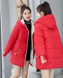  New Winter Jacket Parkas Hooded Women Coat Loose Cottonpadded Long Jackets Female Parka Warm Casual Overcoat Outwear  P