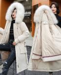  New Womens Parkas Winter Jacket Hooded Long Coat Thick Warm Female Cotton Padded Parka Fur Lining Jackets Coats Outwea