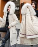  New Womens Parkas Winter Jacket Hooded Long Coat Thick Warm Female Cotton Padded Parka Fur Lining Jackets Coats Outwea