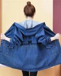 Womens Denim Jacket 2022 New Full Sleeve Jean Jackets Women Coats Female Denim Jacket Long Coat Denim Girl Outerwear Bl