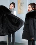 2022 New Winter Jacket Women Parka Long Coat Wool Liner Hooded Parkas With Fur Collar Warm Snow Wear Coats Cotton Padded