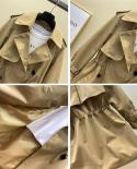  New Women Trench Coat Double Breasted Windbreaker Female Midlong Khaki Loose Overcoat Slim Cloak Mujer Outwear Fashion 
