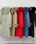 Womens Parkas 2022 New Winter Jacket Fur Lining Long Coat Thick Warm Female Hooded Fleece Padded Parka Distachable Outw