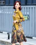 Fashion Women Suede Trench Coat 2022 New Spring Autumn Slim With Belt Windbreaker Female Ladies Overcoat Long Coat 387tr