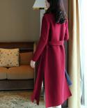 High Quality Winter Women Long Coat Real Cashmere Coat And Real Wool Coat Female Jacket Fashion Outerwear  Wool  Blends
