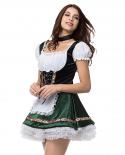 Oktoberfest Beer Girl Costume Halloween Party Dress German Bavarian Beer Wench Carnival Halloween Outfits For Women Wait