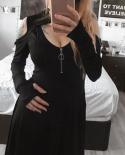 Black Gothic Dress Women Fashion Goth Pure Color Hooded Low Cut Cold Shoulder Zippe Mini Dress Punk Style A Line Dress V