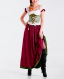 Traditional Oktoberfest Dirndl Dress Women Clothing German Peasant Beer Wench Clothing Maid Costume Waitress Cosplay Out