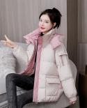 Womens Jackets Parkas 2022 New Winter Jacket Hooded Loose Cotton Padded Parka Female Casual Oversize Puffer Coat Outwea