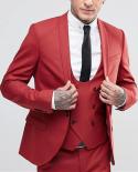 3pcs Handsome Groom Dress Shawl Collar Red Blazer Trousers Man Suits Best Men Coat Clothes Wedding Party Wearjacketpan