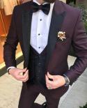 2022 High Quality Black Pinstripe Little Boy Formal Groom Wear 3 Pieces Set Suits For Wedding Dinner Party Children Kids