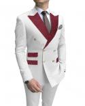Classic Grey Groom Two Buttons Men Suit 2piecesjacketpants Notch Lapel Terno Masculino Bespoke  Slim Fit Blazer Class
