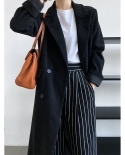 Corduroy Suit Jacket Womens Mid-length Over-the-knee Spring And Autumn Woolen Coat