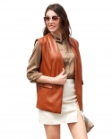Sleeveless Pu Leather Vest Loose Large Size Womens Vest Cardigan Short Coat