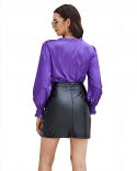 New Pu Leather Skirt Elastic Skirt Summer Ladies Leather Short Skirt