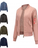Pilot Jacket Womens Baseball Jacket Spring And Autumn Flight Suit Long-sleeved Padded Jacket