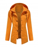 Nueva chaqueta cortavientos para mujer, cárdigan de longitud media, chaqueta con capucha, impermeable para exteriores