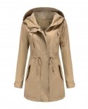 Nuevo abrigo cortavientos con capucha de algodón para mujer, ropa holgada de Color sólido de talla grande