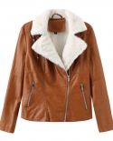 Abrigo de piel nuevo de otoño e invierno, chaqueta informal cálida de manga larga de lana para mujer