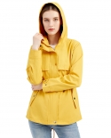 New Windbreaker Mid-length Hooded Jacket Waist Outdoor Rainproof