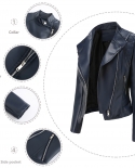 New Pu Lapel Womens Slim Leather Jacket Spring And Autumn Thin Long-sleeved Coat Short Jacket