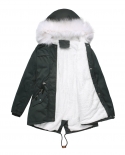 New Overcoat Womens Large Size Mid-length Plus Velvet Fur Collar Loose Winter Cotton Coat