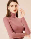 Womens Velvet Pile Collar Solid Color Autumn And Winter Self-cultivation Long-sleeve High Collar Bottoming Shirt