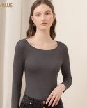 Autumn Solid Color Round Neck Close-fitting Low-neck Bottoming Shirt Womens Slim Thin Section Nine-point Sleeve Top