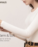 Autumn And Winter Womens New Cotton Warm Solid Color Round Neck Bottoming Shirt Long-sleeve T-shirt